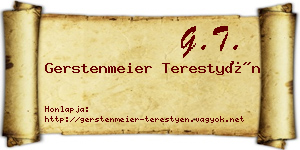 Gerstenmeier Terestyén névjegykártya